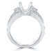 0.60 Ct Round Cut Diamond Semi Mounting Engagement Ring